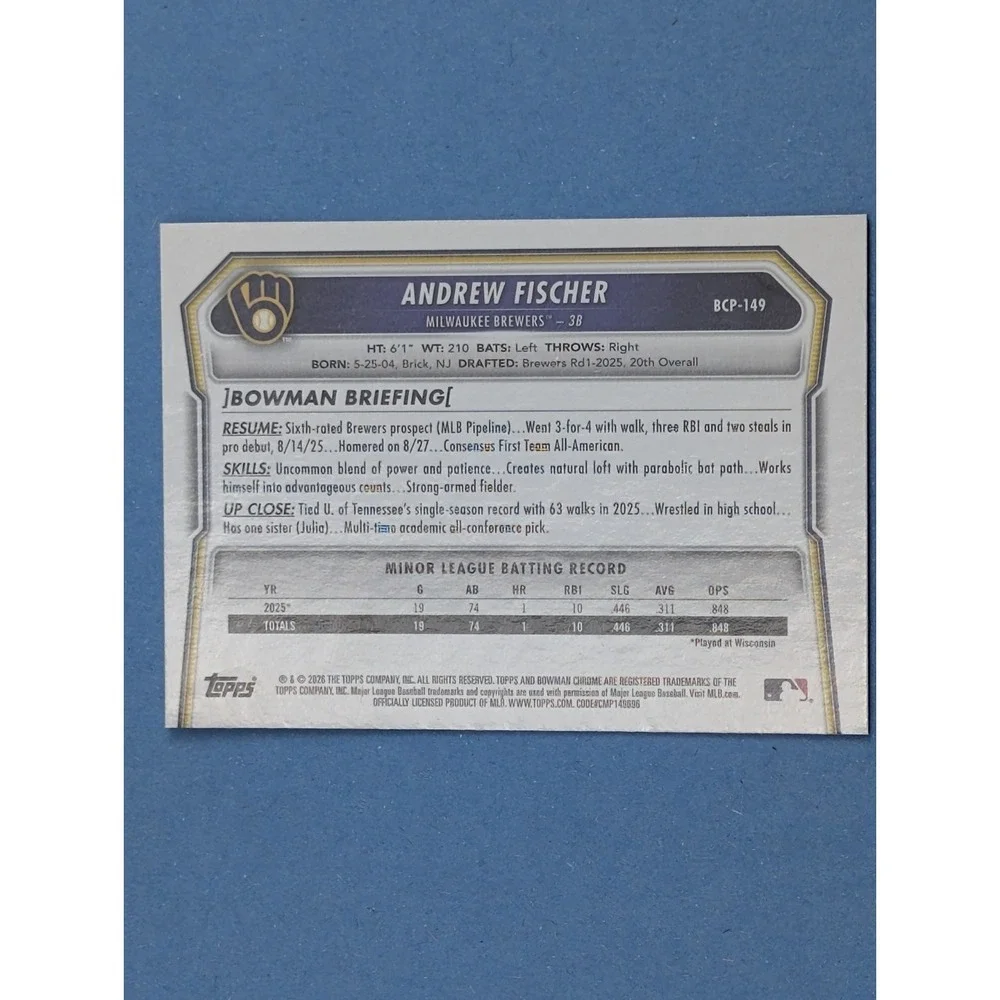 Bowman 2026 chrome